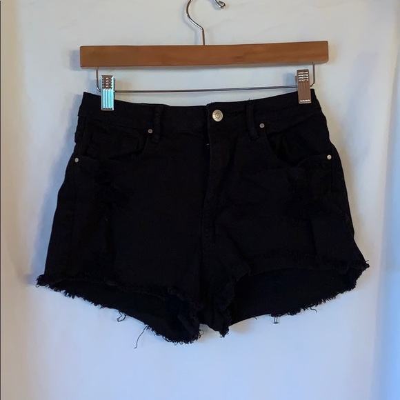 PacSun Pants - PacSun high rise denim black shorts